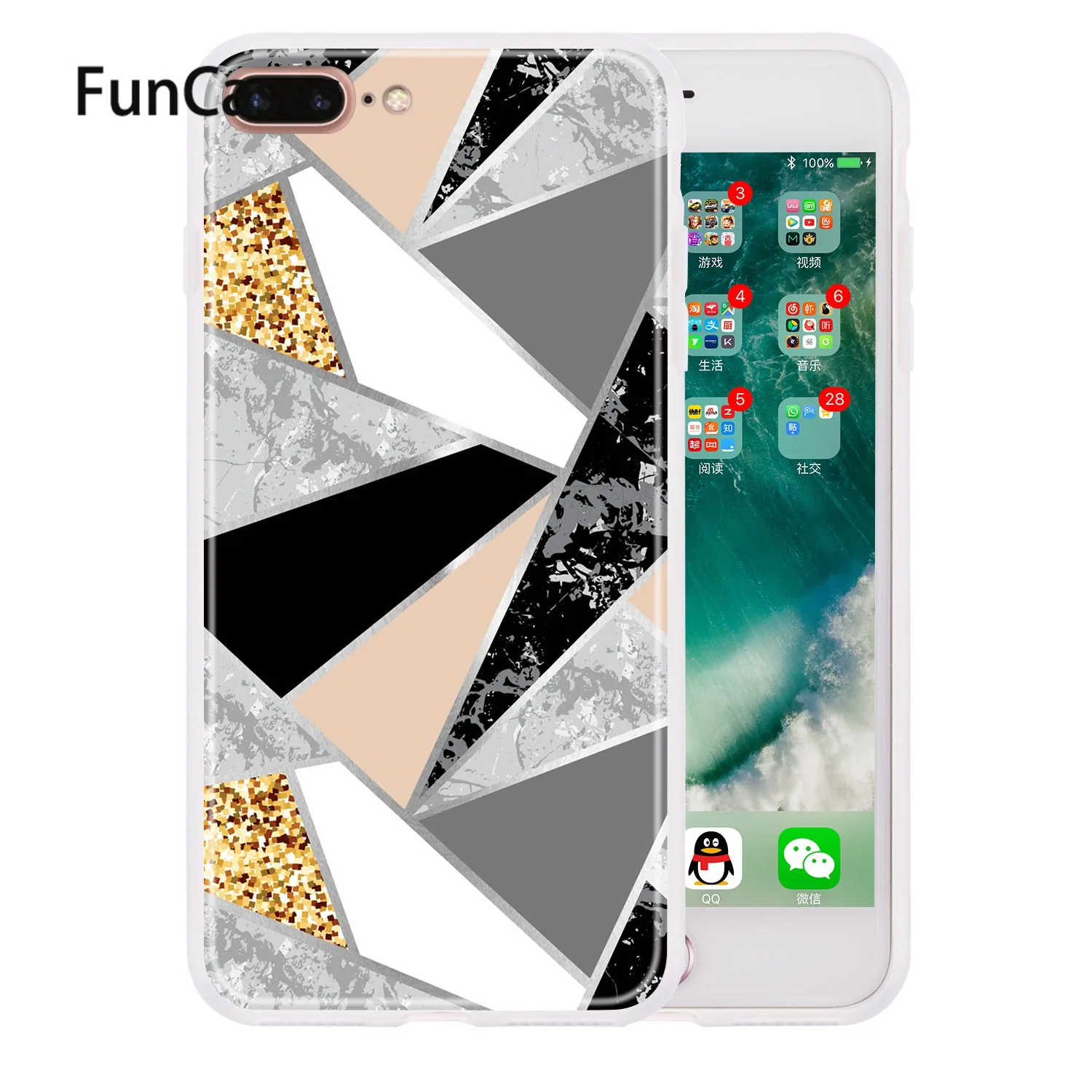 Мягкий силиконовый защитный чехол Cube для estuche iPhone 7 Plus чехлы сотовых телефонов Apple