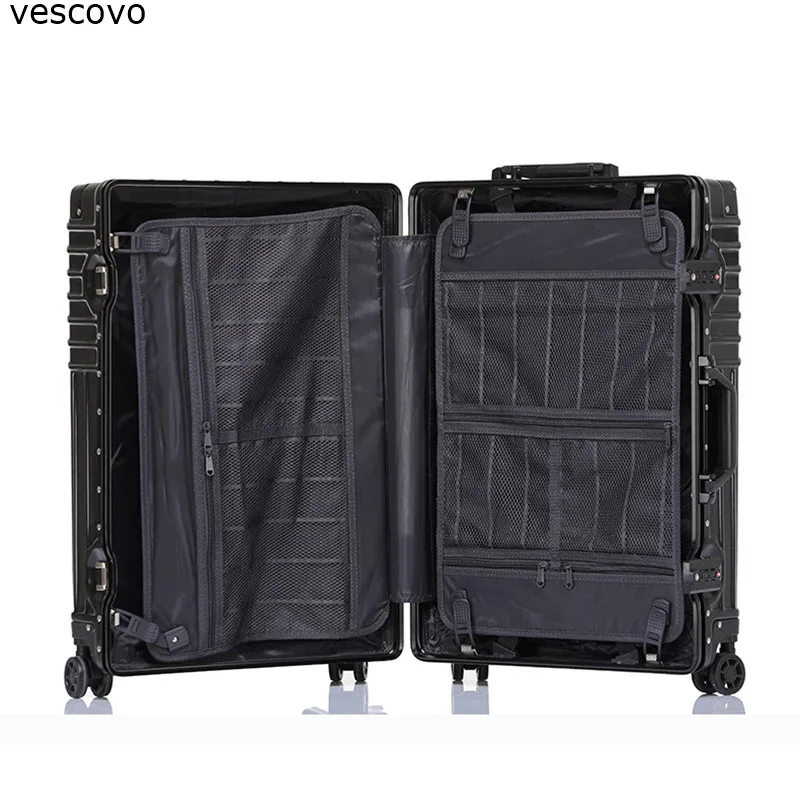 Vescovo 20 &quot24&quot 26 &quot29 дюймов супер модный алюминиевый каркас твердый чемодан для