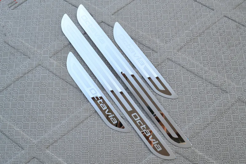 

Car Styling Accessories For Skoda Octavia A5 A7 Stainless Steel Door Sill Scuff Plate Protector Guard Car Sticker 2007-2018