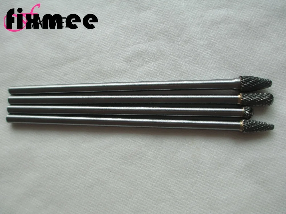 4 шт. Набор бит из карбида вольфрама с хвостовиком 1/4 дюйма|Напильники| |