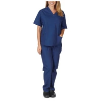 men women nurse clothing set short sleeve v neck scrub sets topspants nursing working uniform set suit 2021 women clothing