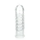 Glans массажный аппарат в форме пениса презерватив для мужчин прозрачный с задержкой эякуляции белый пенис рукав секс-игрушки взрослые мужские эротические игрушки