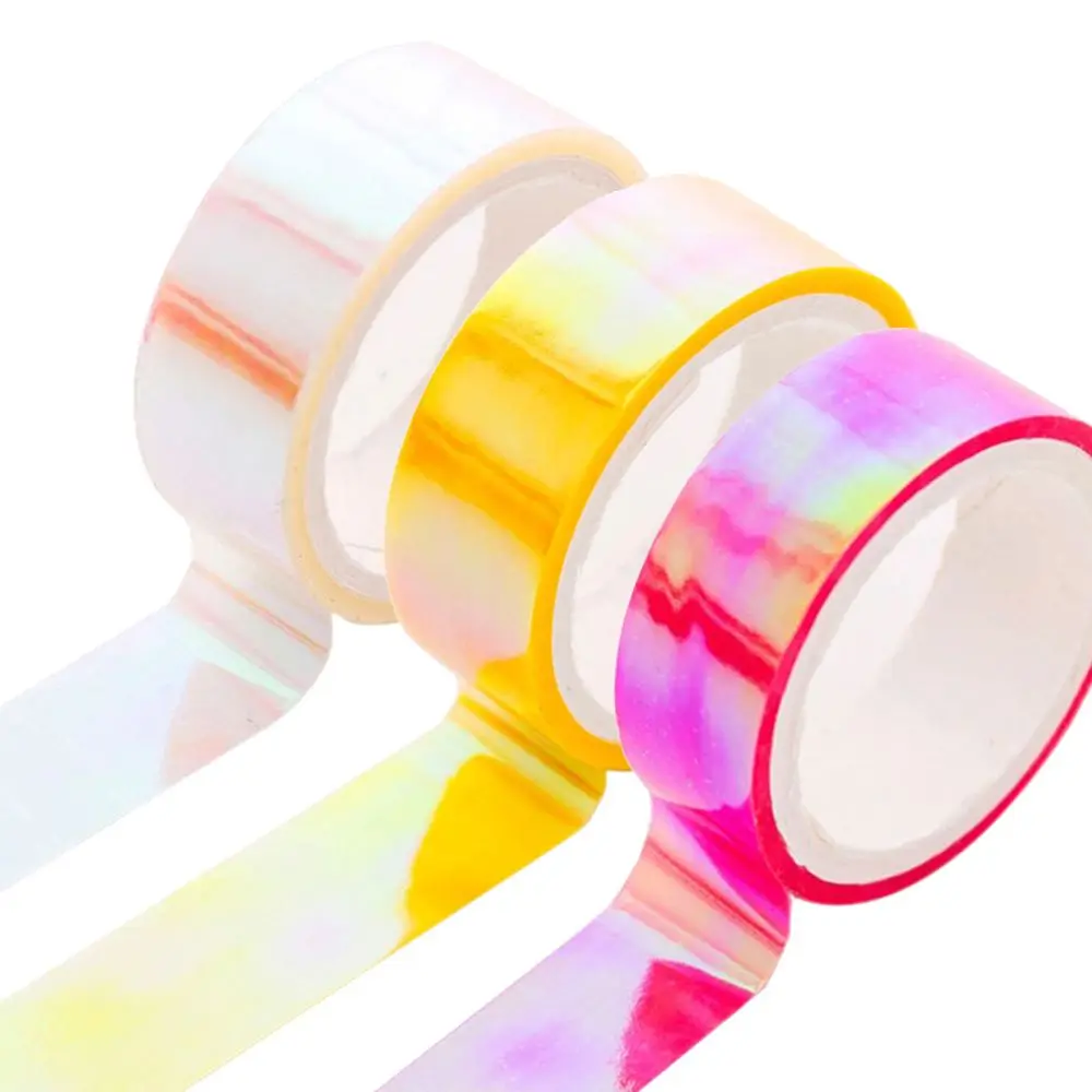 1 предмет модный Радуга лазерный Васи клейкие ленты Скрапбукинг Декоративные