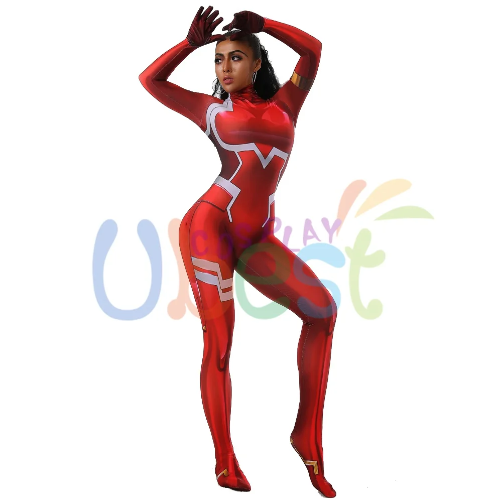 Darling in the Franxx Zero Two комбинезон боди костюм для косплея красная версия |