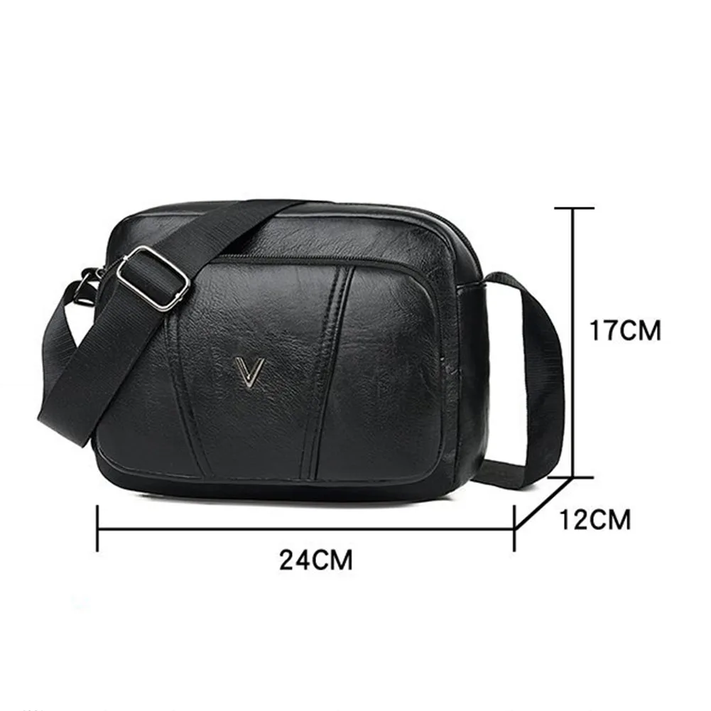 

Fashion Washed PU Leather Women Shoulder Bag Large Capacity Young Ladies Zipper Handbags Travel Elegant Messenger Crossbody Bags