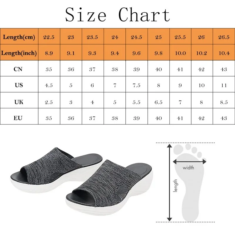 

Women Sandals Mesh Casual Ladies Wedge Shoes Solid Color Platform Slip-On Female Sandalias Soft Thick Bottom Zapatillas Mujer