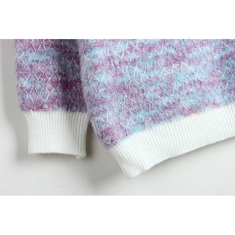 Пушистый свитер в Корейском стиле на осень и зиму джемпер вязаные свитера