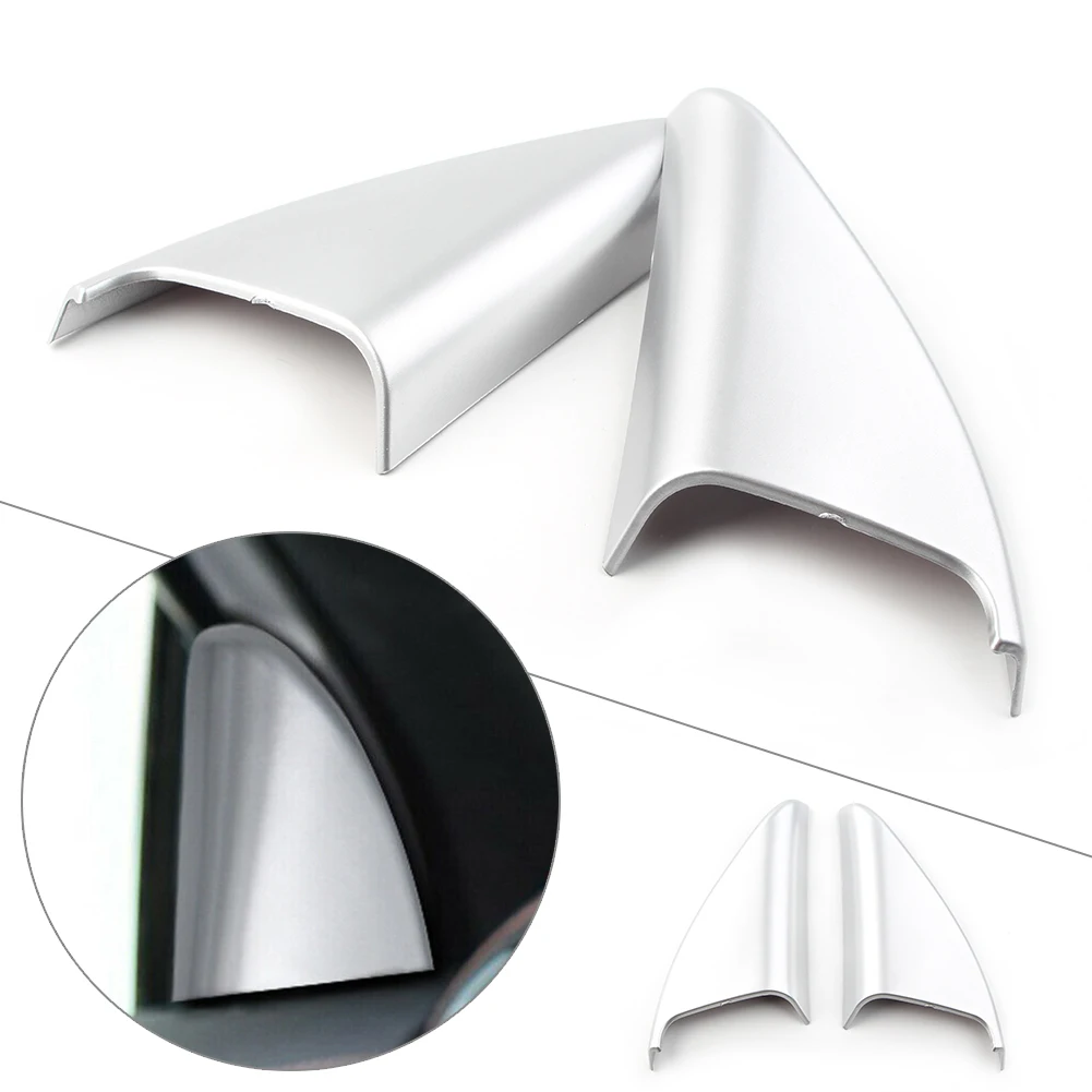 Автомобильная стойка Стайлинг треугольная рамка крышка ABS Серебряная отделка