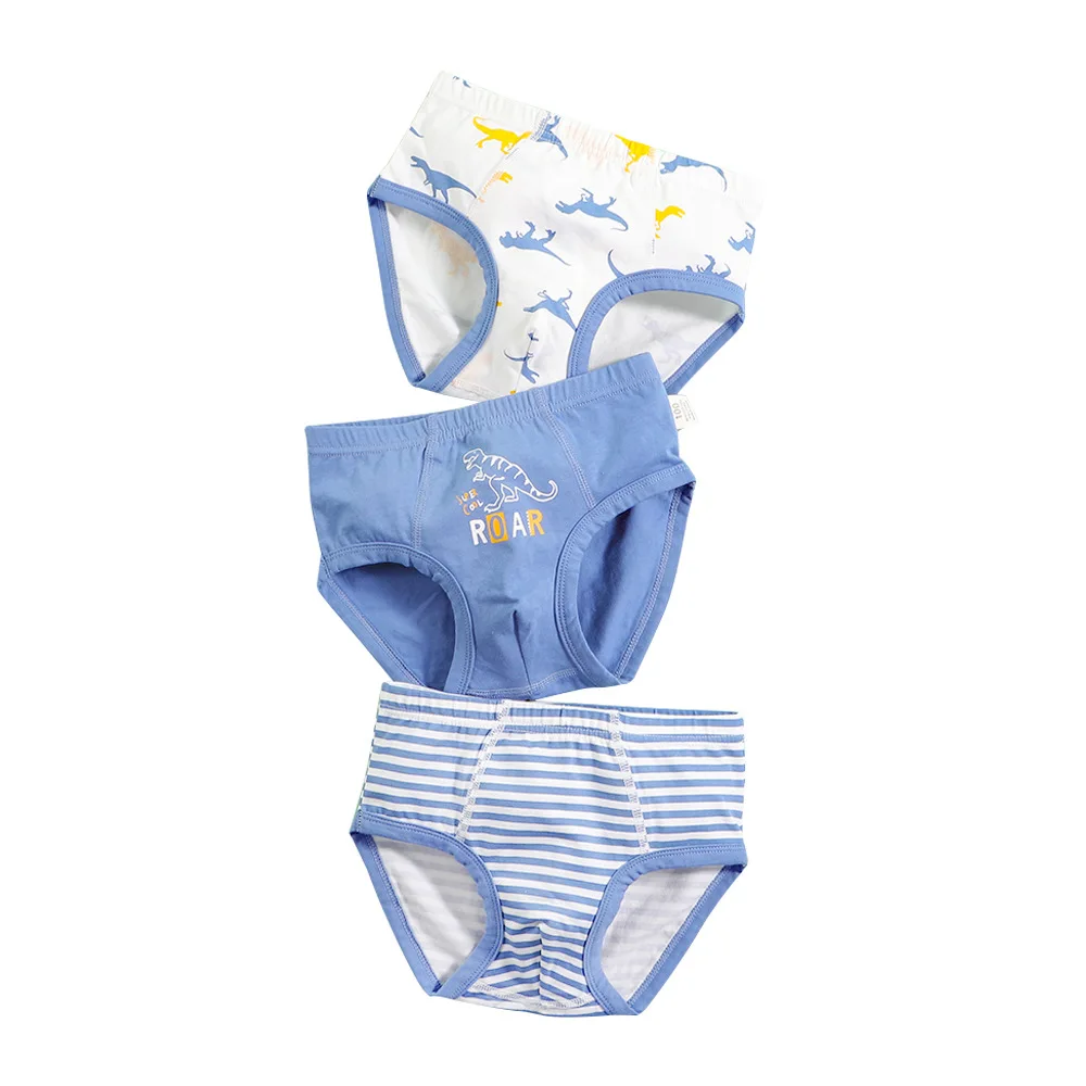 

2021 NEW 3 Piece Kids Boys Underwear Comfortable Breathable Cotton Underpants Cute Cartoon Printing Panties Soft Shorts For Baby