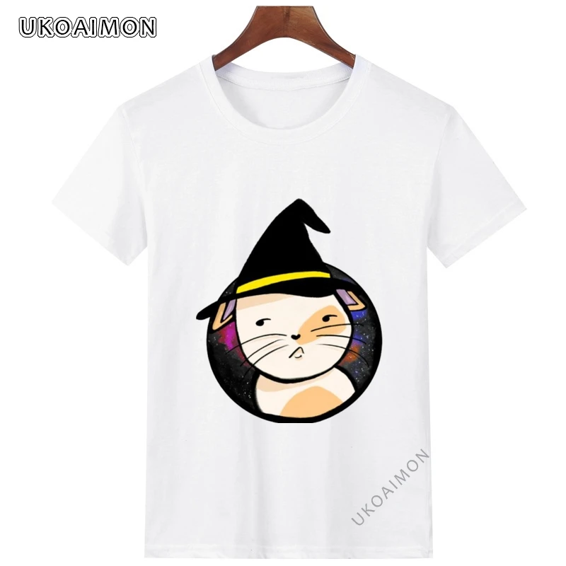 

Футболка MEOWGIC с принтом волшебного кота, приталенная уличная одежда, новый дизайн, футболка с мангой, обычная футболка в стиле хип-хоп, дешев...