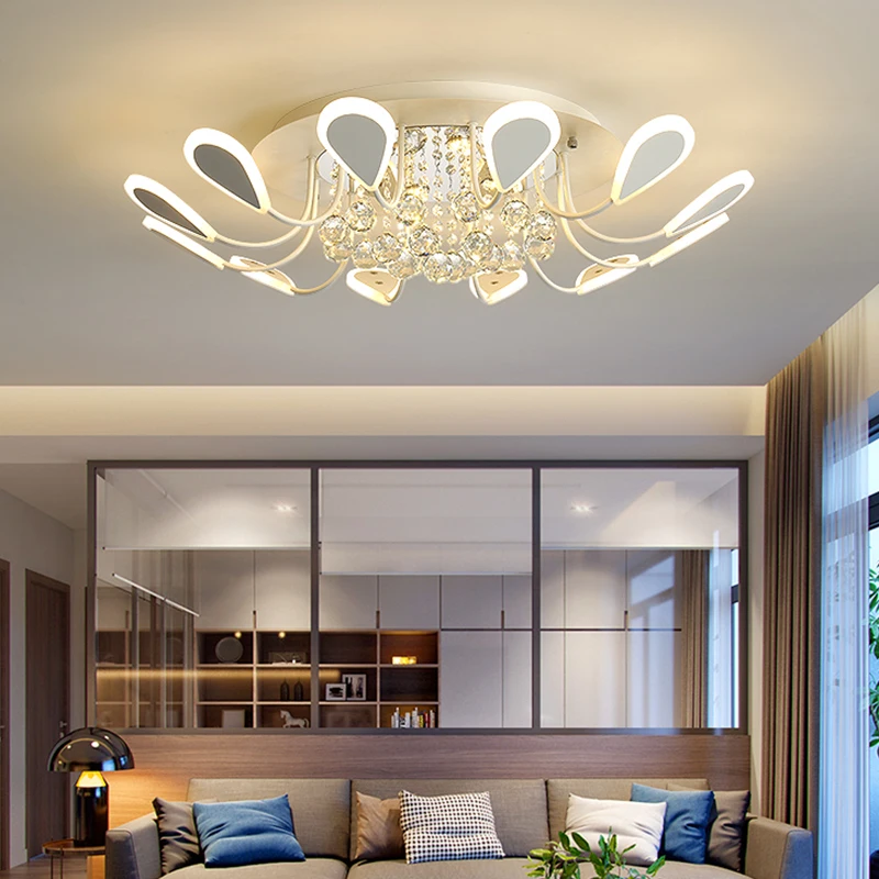 Роскошные хрустальные люстры светодиодная лампа для гостиной спальни кабинета