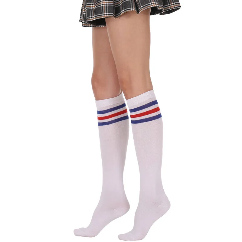 

Funny Cute Stocking Japanese High School Girls Cotton Loose Striped Crew Socks Cotton Knitting Socks Long Socks Calf Socks Women