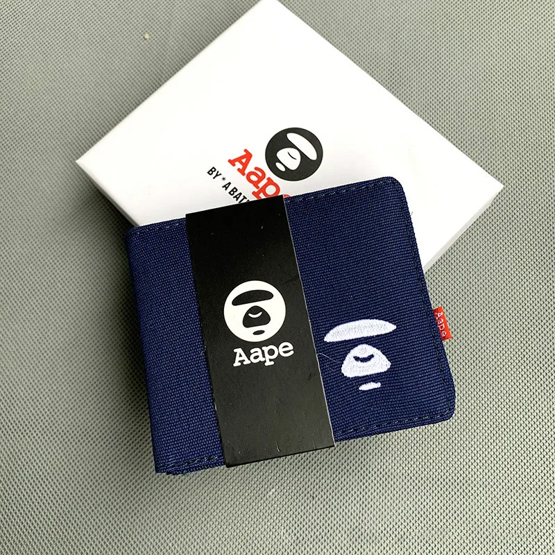 

Fashion Unisex Oxford Cloth Wallet Business Card Holder Men's Clutch Bag Short Wallet Casual Short Purse Coin Purse with Box
