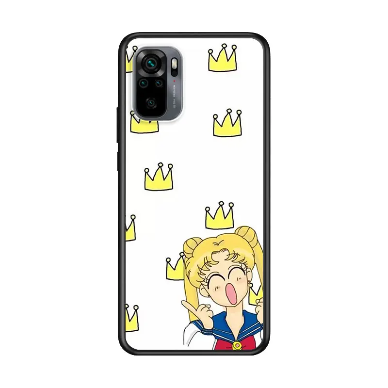

Sailor Moon for Xiaomi Redmi Note 10 10S 9 9T 9S 9Pro Max 8T 8Pro 8 7 6 5 Pro 5A 4X 4 Soft Black Phone Case