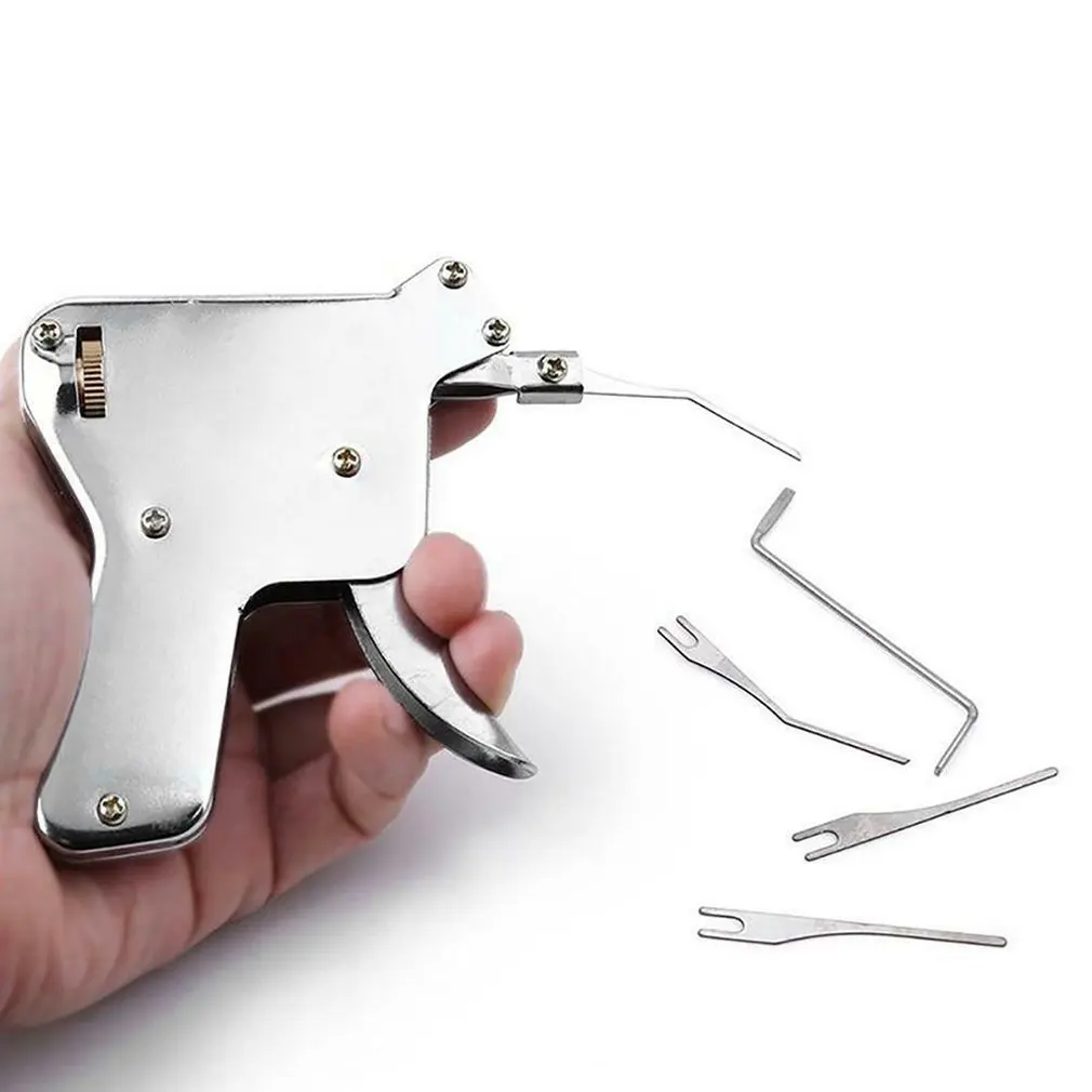 

6Pcs Powerful Padlock Repair Tool Key Repair Tool Lock Stainless Steel Lock Tool Set Silver Portable