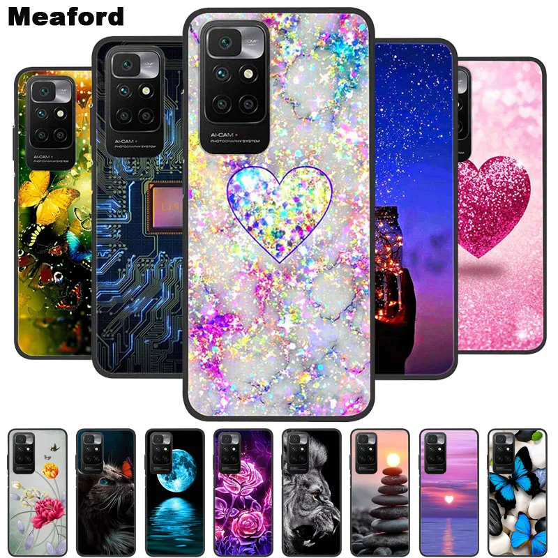 

For Xiaomi Redmi 10 Case Soft Silicone Cartoon Case For Xiaomi Redmi 10 Prime Back Cover Redmi10 Cases Fashion TPU Phone Fundas