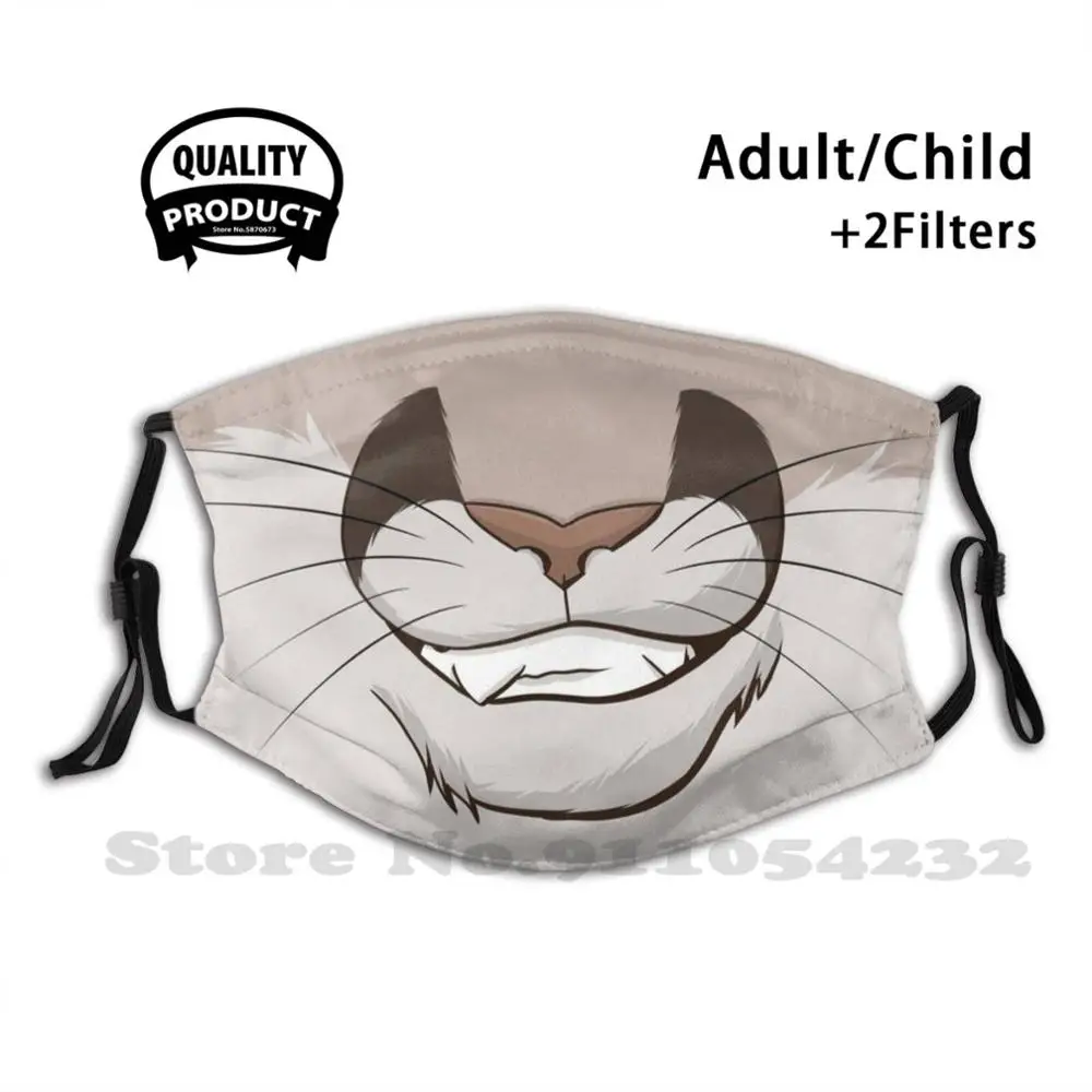 

Rinn Cougar Diy Adult Kids Mouth Mask Cougar Mountain Lion Cat Cartoon Furry