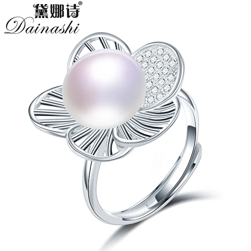 

Кольцо из серебра 925 пробы с речным жемчугом, 10-11 мм