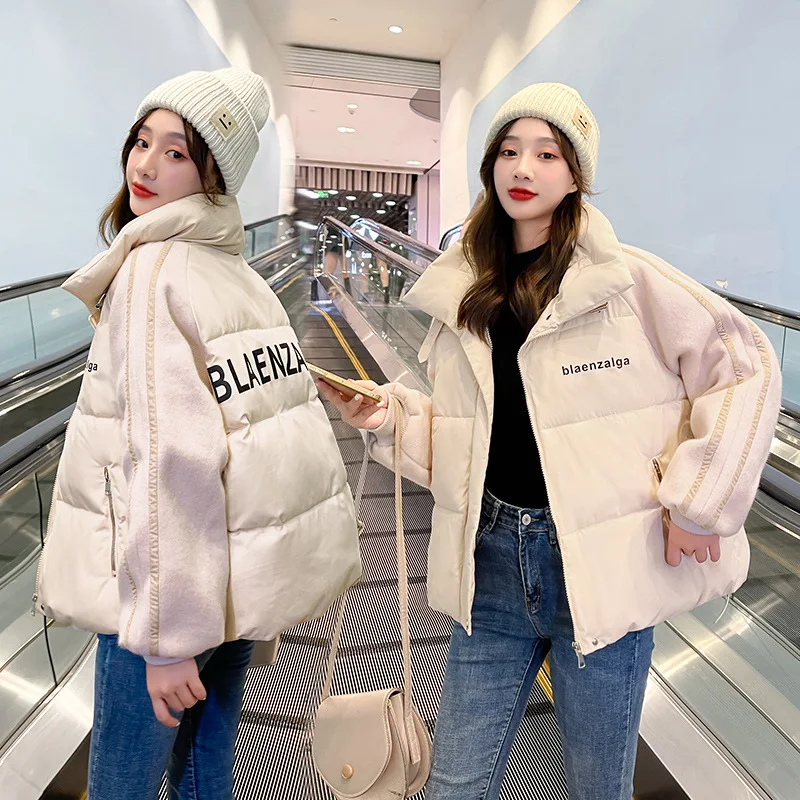 Ladies Coat and  Jackets Women Korean Version 2021 Winter The New Loose Keep Warm Thicken Stand-up Collar Cotton