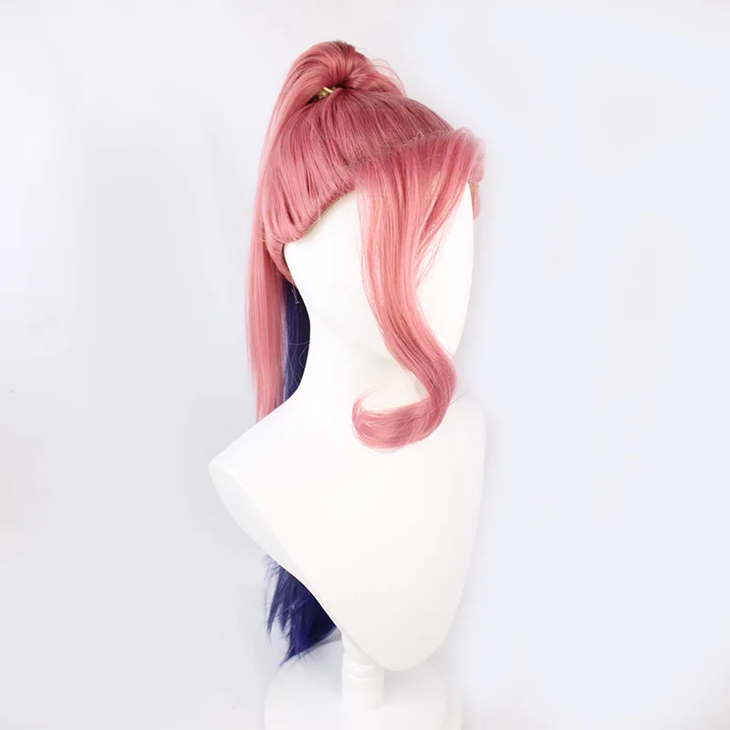 

League of Legends KDA Seraphine Pink gradient blue purple Cos wig