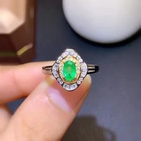 natural colombia emerald ring 925 silver 46mm love gift stone ring aaaa crystal healing stone low price