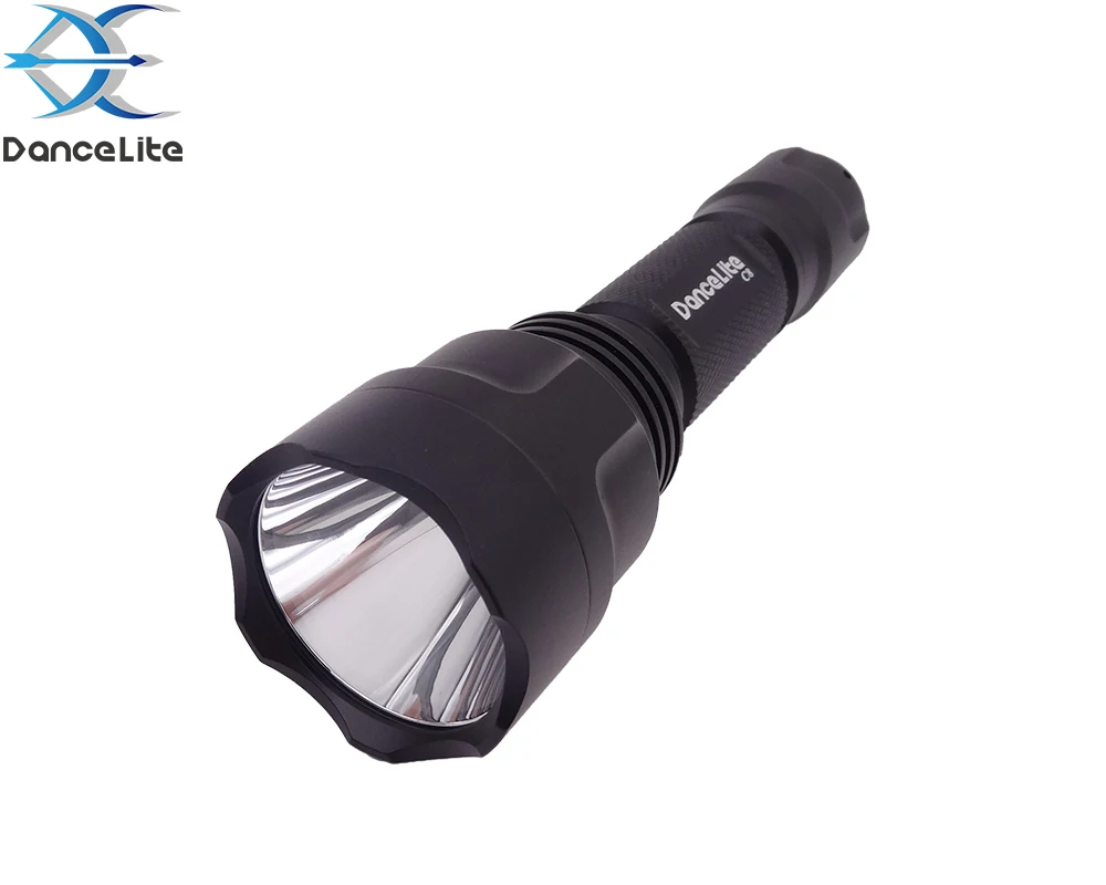Светодиодный прочный фонарик DanceLite C8 XP-L Hi V3 200 м дальность освещения 6500K/4300K/3000K DTP
