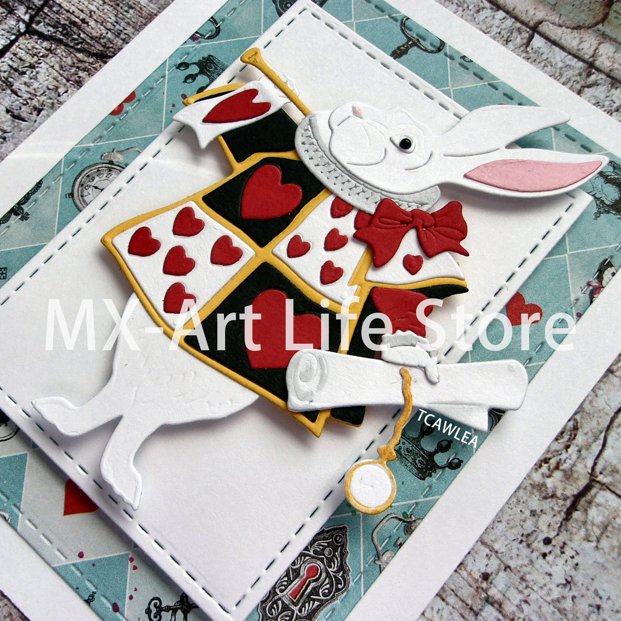 Новый ко Дню Святого Валентина кролик кукла металлический Трафаретный вырубной