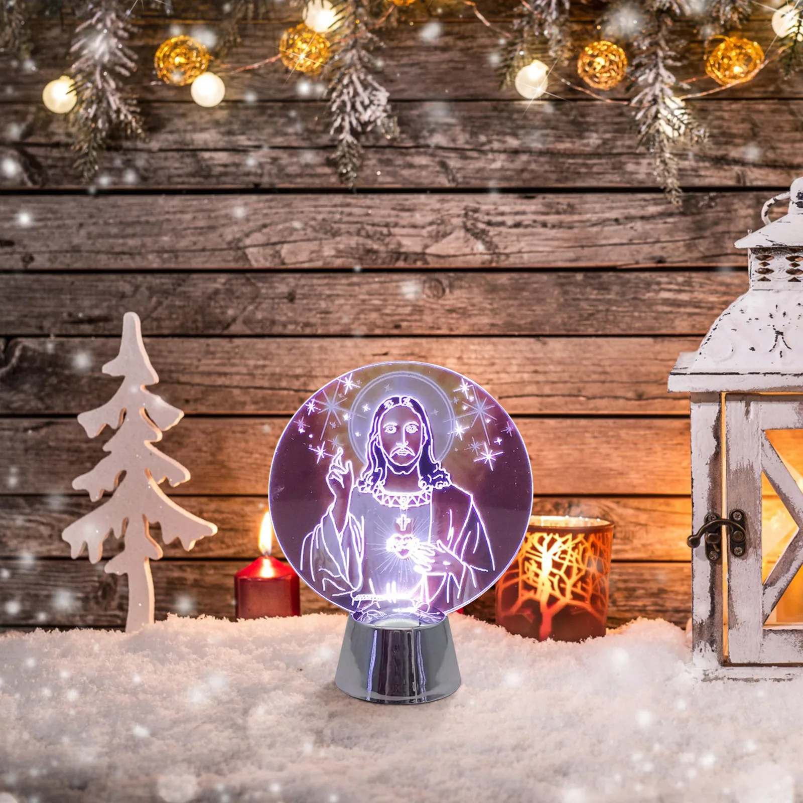 Christmas Decorations For Home Tree Elk 3d Acrylic Night Light Xmas Gift Navidad 2021 New Year #T2P | Дом и сад