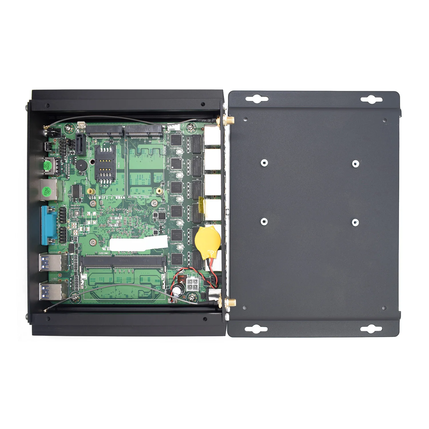 Fanless Industrial pc Core i5 10210u 8265u 6LAN DDR4 RAM Pentium 5405U Firewall Router pfSense Computer support 3G/4G | Компьютеры и