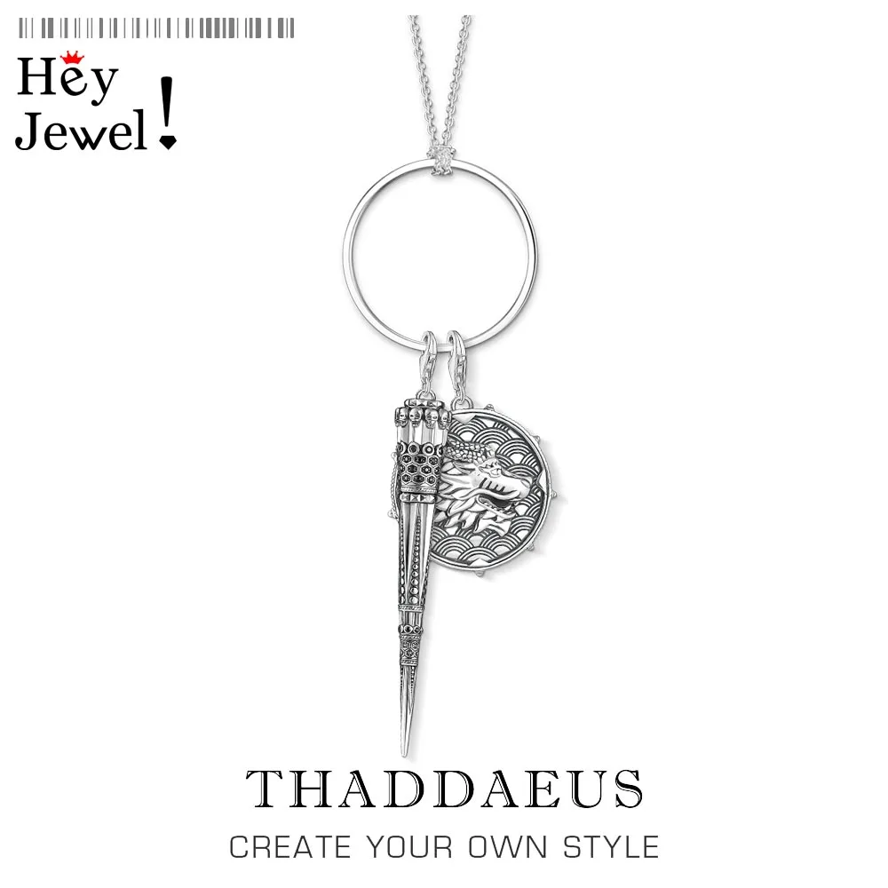 Ожерелье с подвеской в виде конуса дракона тигра Весенняя Модная бижутерия