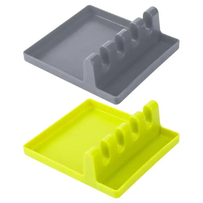 Кухонные подставки для ложки Нескользящая силиконовая подставка нож Лопатка