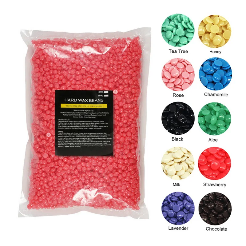 

1000g Depilatory Wax Beans Hot Film Hair Removal Hard Wax Beans Bikini Face Hair Legs Arm Hair Removal Wax