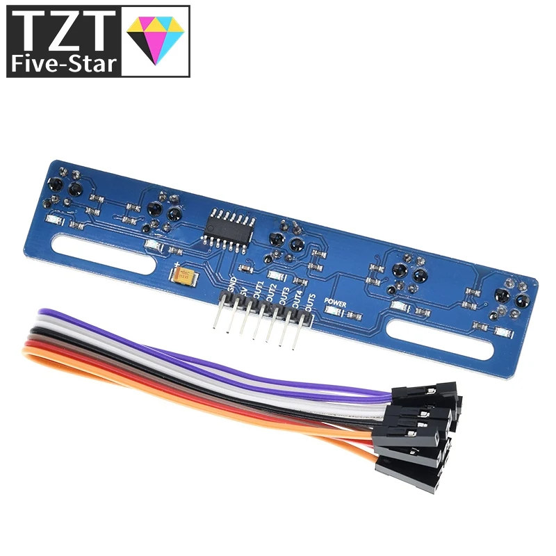 MH-ET в прямом эфире 5 канала инфракрасного Светоотражающие Сенсор TCRT5000 комплект