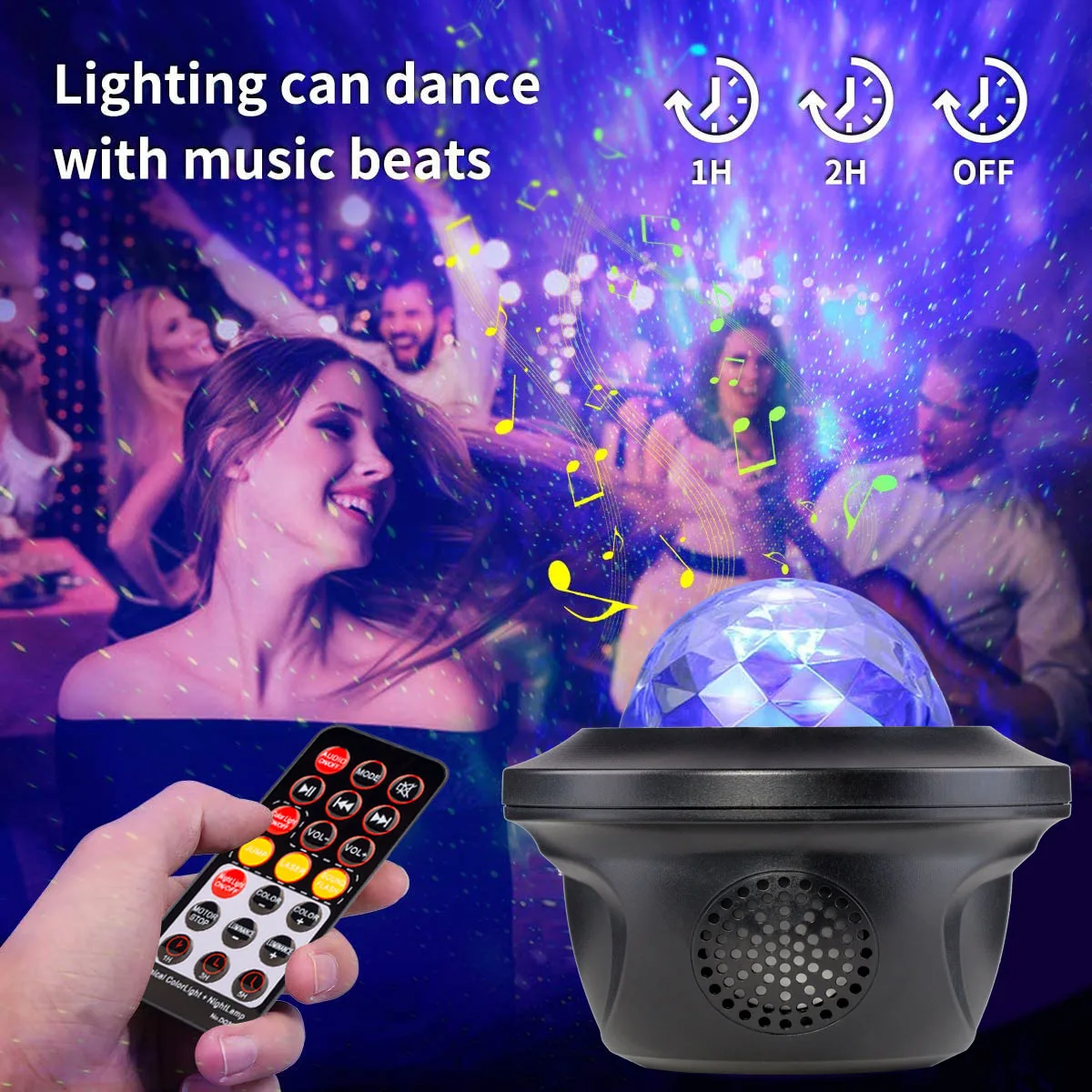 

Colorful Starry Sky Galaxy Projector Bluetooth Ocean Wave Star Sky Projector Music Player LED Night Light Projection Lamp Gift