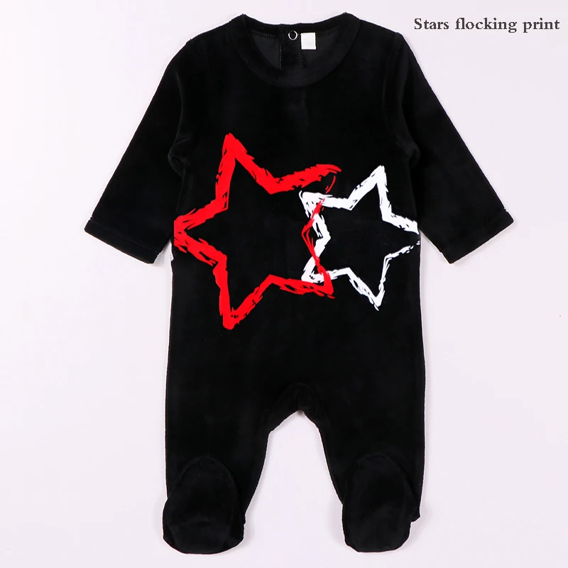 Baby romper pyjamas kids clothes long sleeves children clothing stars baby overalls velour boy and girl clothes footies romper