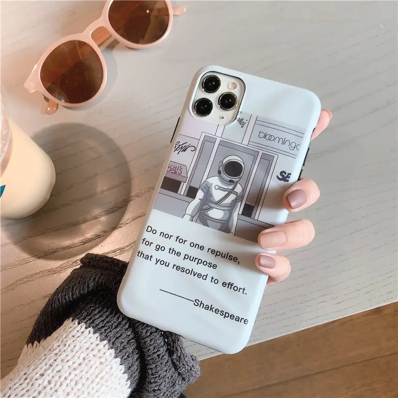 Чехол для iPhone 8Plus X чехол с изображением космонавта милый 11 Pro Max se 2020 откидной