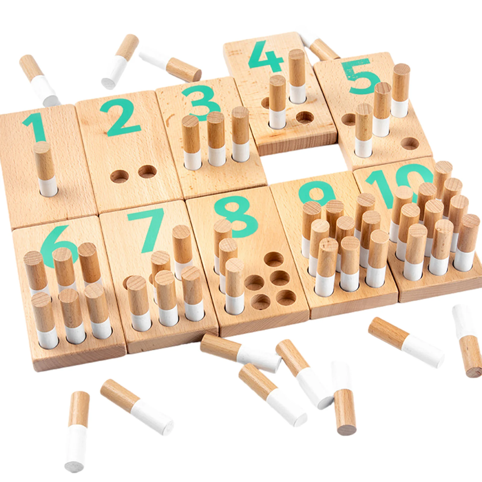 

Wooden Math Games And Toys For Teaching Numbers And Counting Educational Toys Montessori Early Education Digital Nail Board