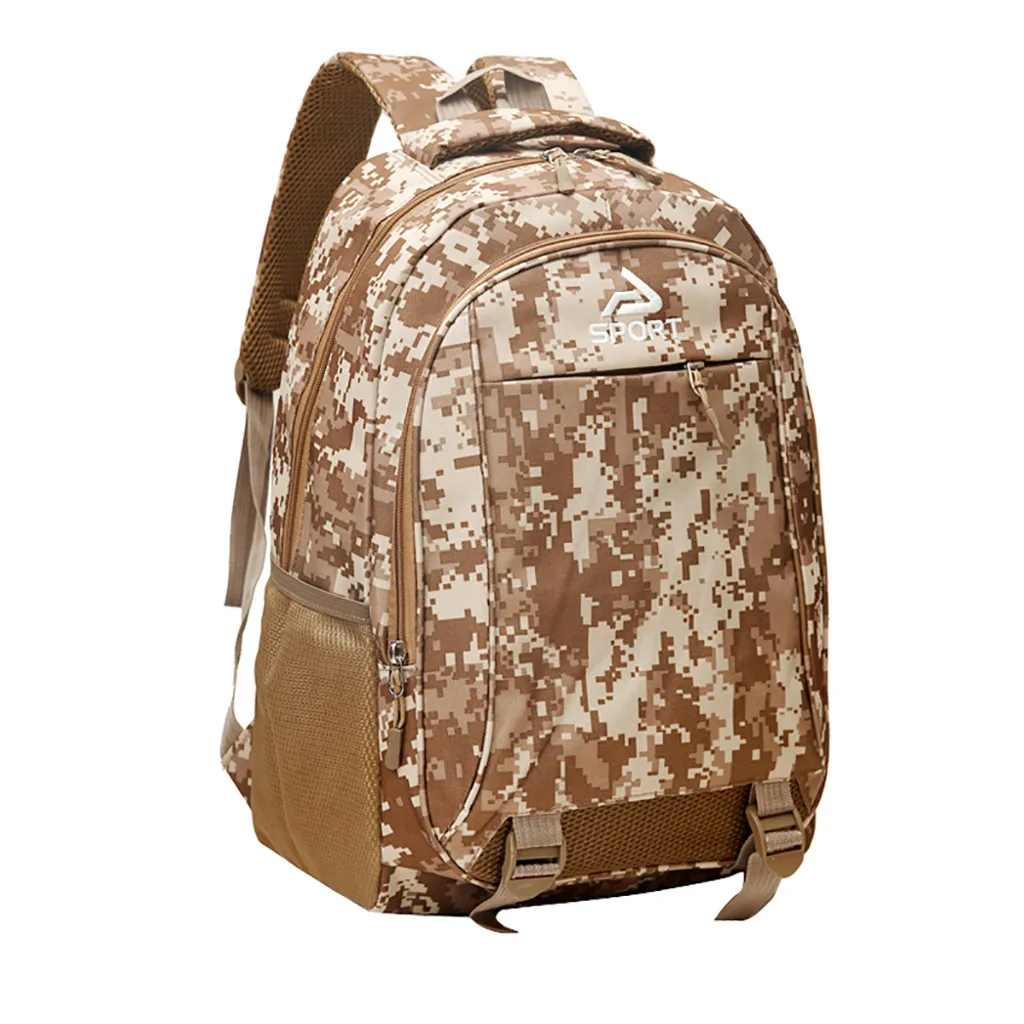 Outdoor Sports Backpack Large Capacity Waterproof Mountain Climbing Multi Pocket Camouflage Print Laptop | Спорт и развлечения