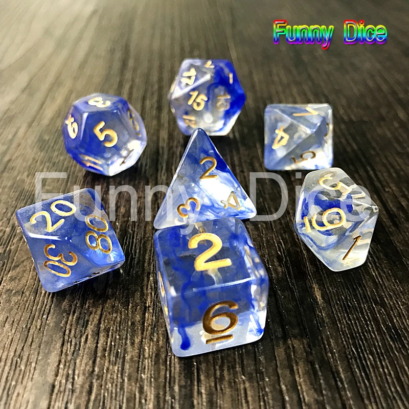 Многогранная Туманность 7 шт./компл. для D &amp d игры и сумки rpg игральные кости