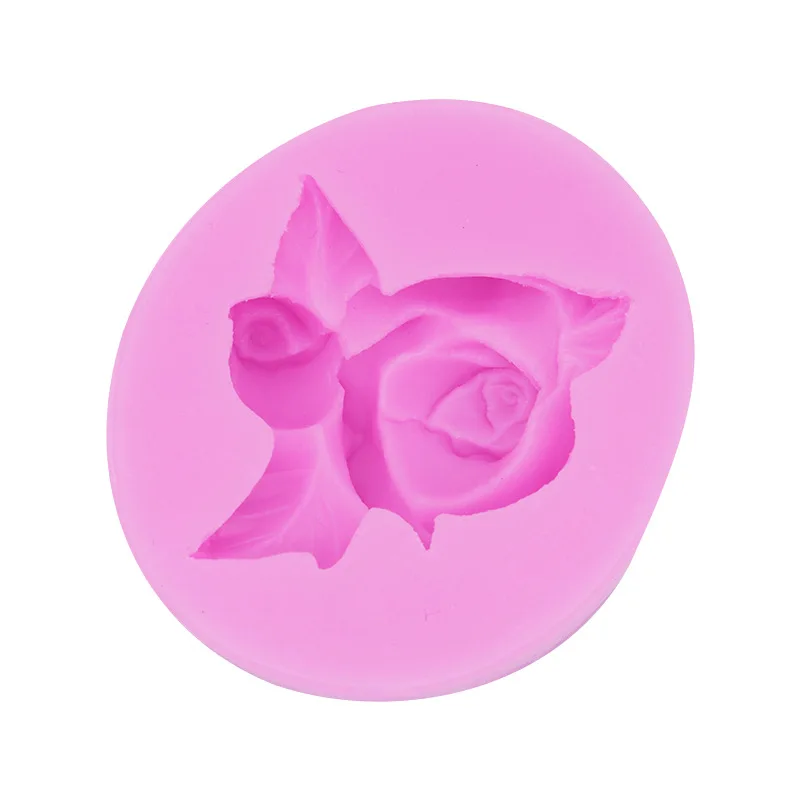 

DIY помадка торт роза цветок листья Жидкая силиконовая форма 15-631