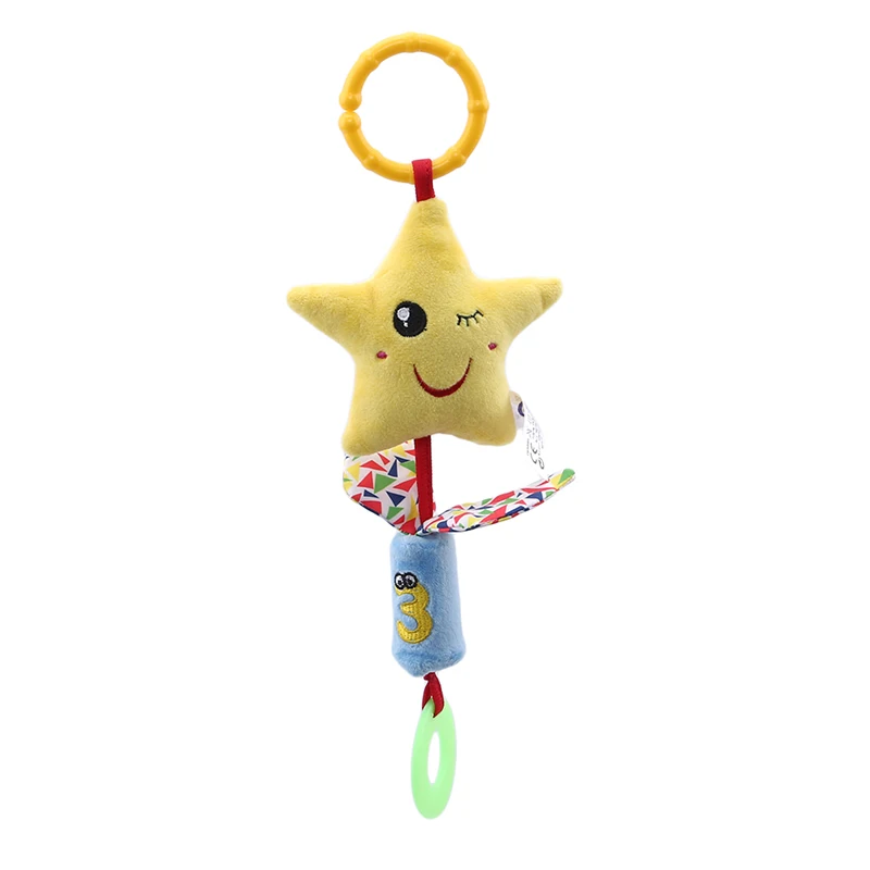 

New Style Cartoon Baby Toys Crib Mobile Musical Bed Bell With Stars Moon Bed Hanging Rattles Wind Chimes Stroller Toddler Toys