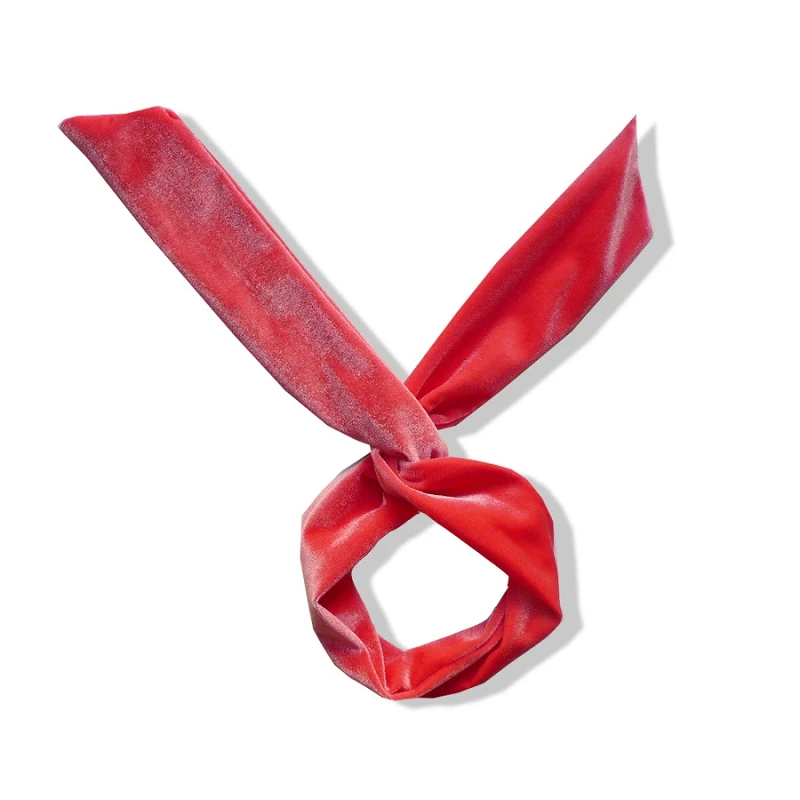 watermelon red 1 шт., бархатная повязка для волос с кроликом, повязка для волос для женщин и девочек, аксессуары для волос, тюрбан с кроличьими ушками, повязка на голову, бандана - Цвет: watermelon red
