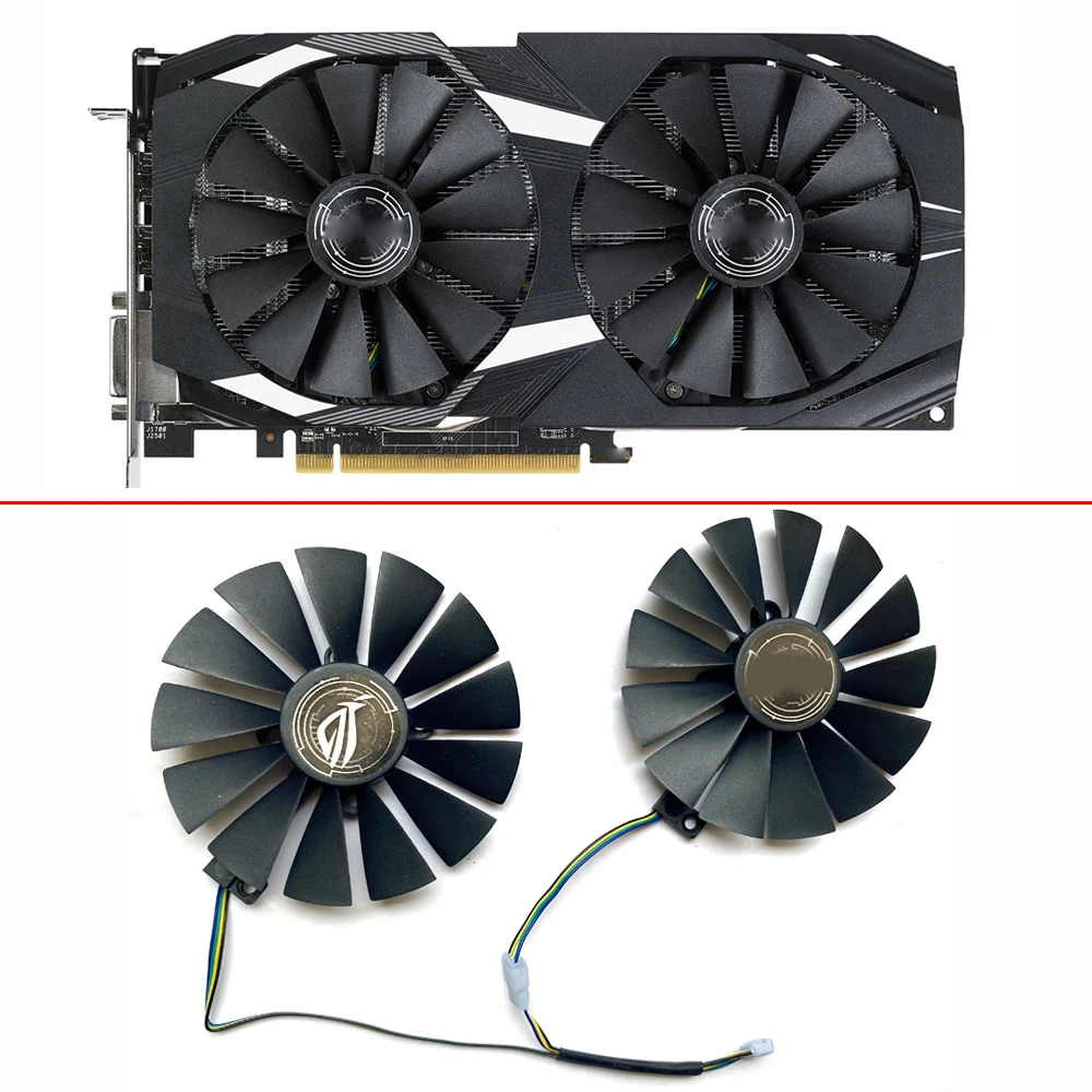 95 мм T129215SM FDC10M12S9 C RX580 графического процессора вентилятор для ASUS STRIX RX 470 580 570 GTX 1050Ti