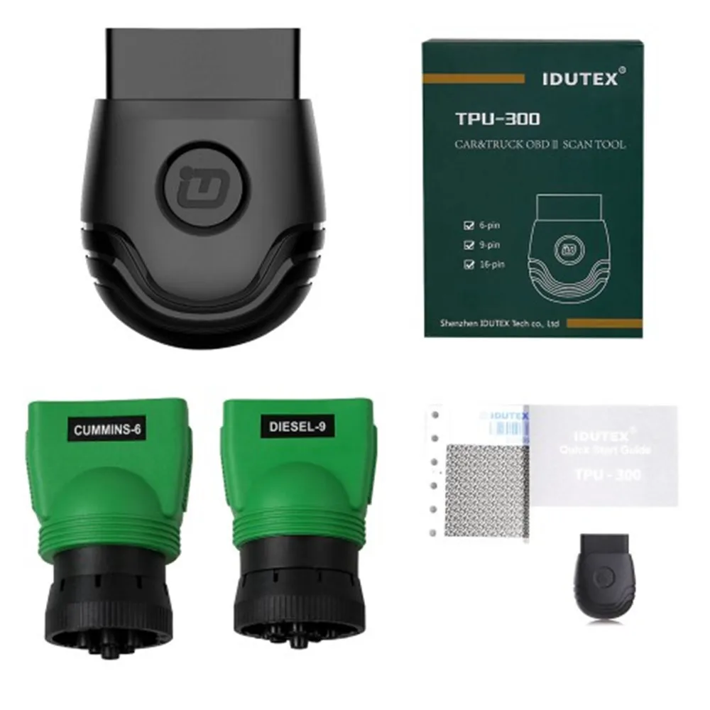 IDUTEX TPU300 Bluetooth Пассажирские автомобили и коммерческий автомобиль OBD2 сканер ТПУ