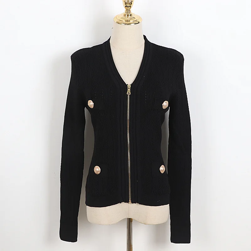 

Sexy V Neck Knitted Sweater Cardigan 2021 Fashion Long Sleeve Zipper Elegant Button Up Slim Y2k Tops Pull Oversize Femme Sueter