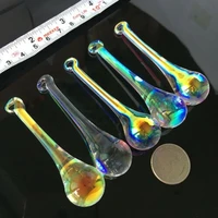 5x crystal raindrop chandelier glass prism drop icicle diy pendant suncatcher hanging waterdrop 80mm ornament