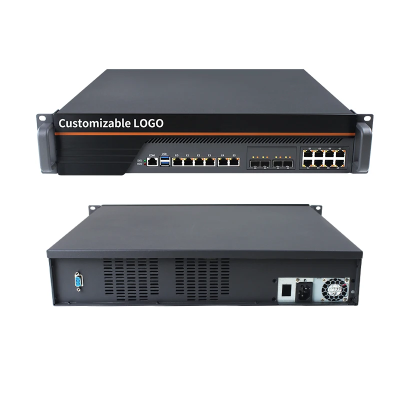 Intel Core I9-9900 (14 LAN/4*10G SFP 2USB/1COM/1VGA/Fan) X710 брандмауэр Mikrotik Pfsense Soft Router промышленный