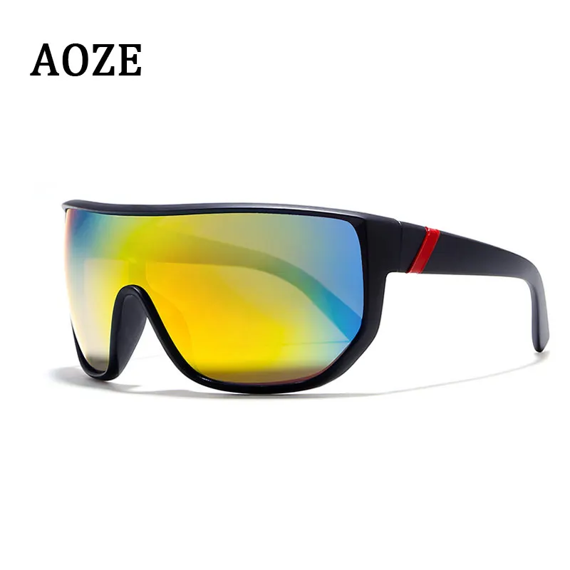 

2020 new men's fashion in Europe and America big box wind sports glasses dazzle colour eye protector sunglasses