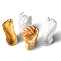 hand casting mold kit 3d hand print footprint casting kit diy baby growth souvenirs memorial diy plaster statue molding kit