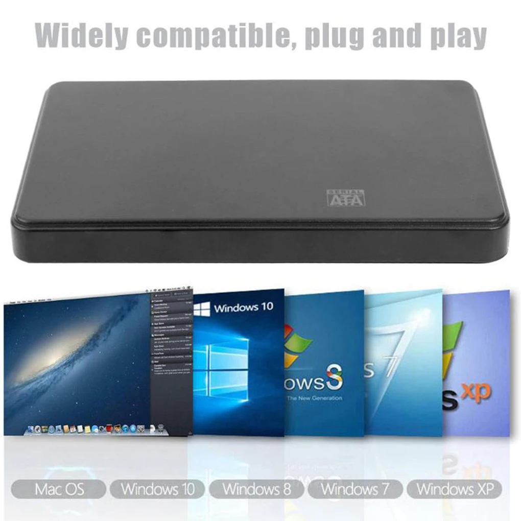 

Hard Disk Case Portable Reusable 2.5-inch SATA to USB 5Gbps Box Enclosure Replacement for 98/SE/ME/2000/XP USB2.0
